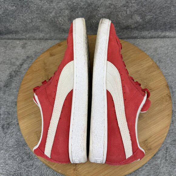 Puma Suede Shoes Mens Size 9 Red White Low Top Athletic Sneakers 352634 65 main image 4